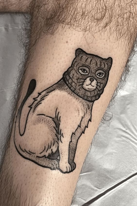 Cute and playful cat tattoo designs